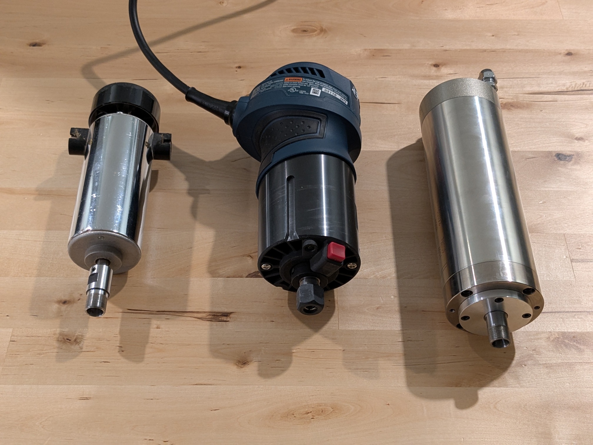 DC spindle, Trim router, VFD spindle