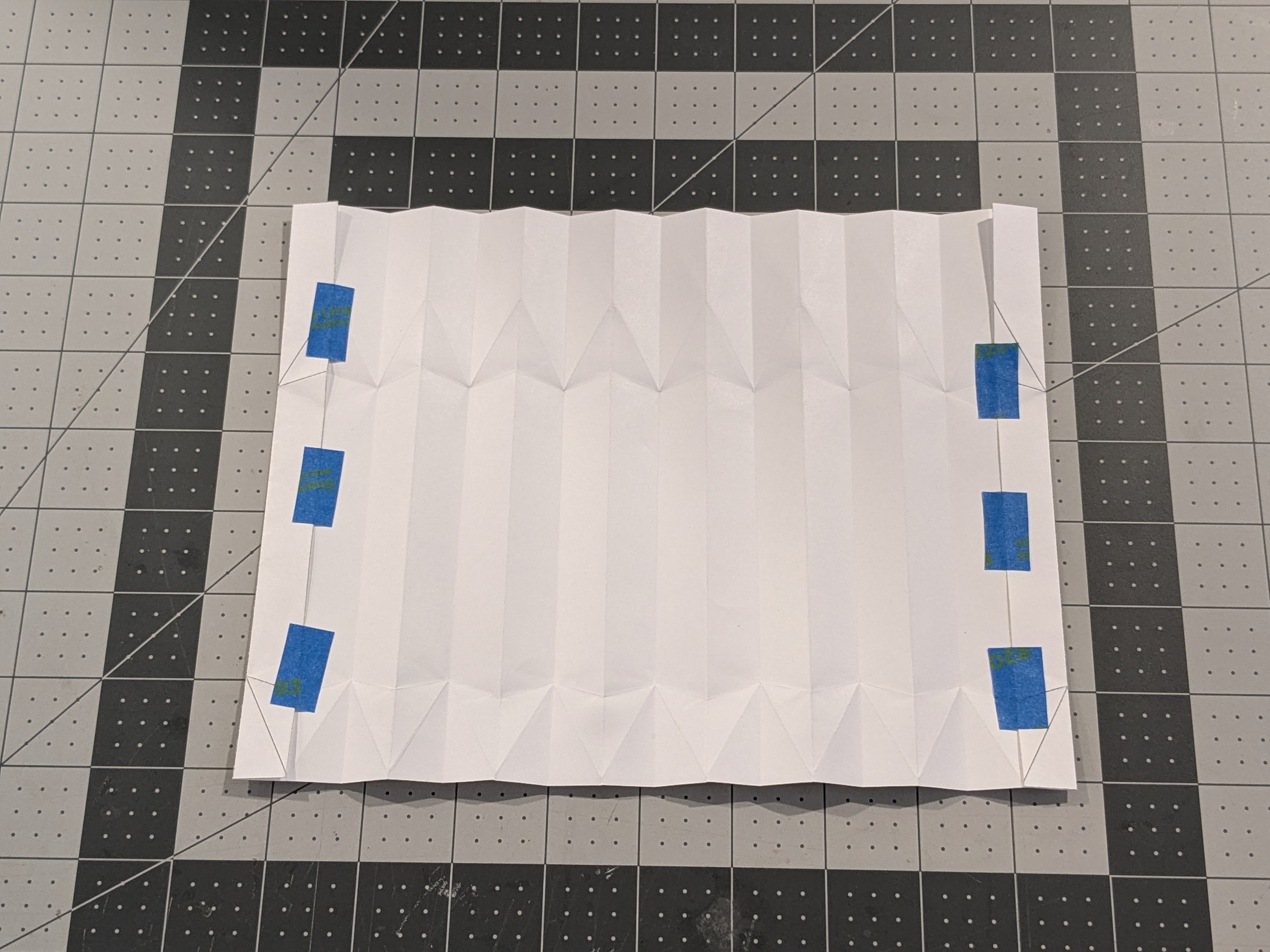 Tape the end stripes